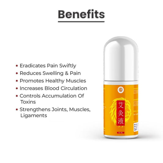 Wormwood Liquid Warm Body Joint Plaster Easily Absorbed Roll On 50 ML
